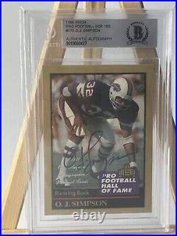 1995 Enor O. J. SIMPSON #175 BGS BAS /1000 Certified Authentic Auto Autograph OJ