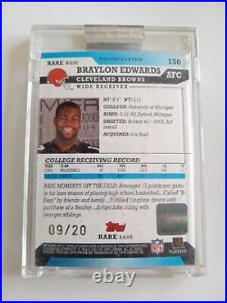 2005 Topps Rare Base Authentic Signature #150 9/20 Braylon Edwards