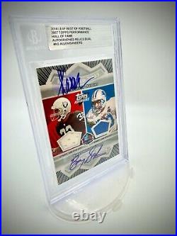 2007 Topps Performance HOF Dual Auto Relics #AS Barry Sanders & Marcus Allen, NM