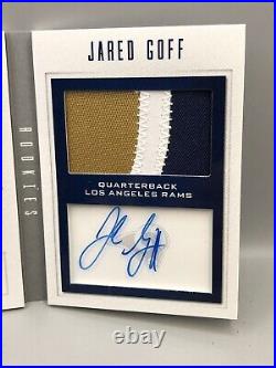 2016 Jared Goff RPA Booklet Patch On-card AUTO #d/75 Rams LIONS Playbook Rookie