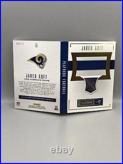 2016 Jared Goff RPA Booklet Patch On-card AUTO #d/75 Rams LIONS Playbook Rookie