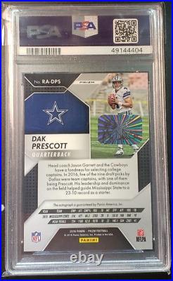 2016 Panini Prizm Rookie Autograph Prizm RADPS Dak Prescott PSA Near Mint 8