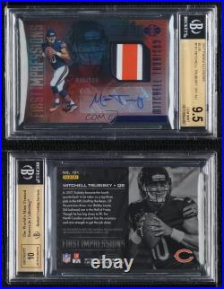 2017 Illusions Trophy Collection Blue Mitchell Trubisky BGS 9.5 Rookie Auto RC