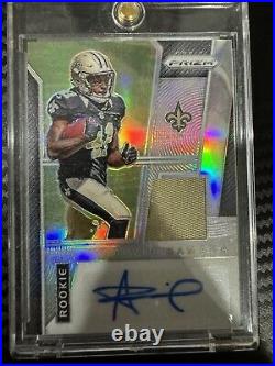 2017 Panini Prizm Rookie Patch Autographs Silver Prizm Alvin Kamara /99 rc