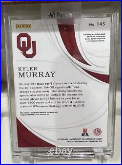 2019 Immaculate Collegiate Kyler Murray RPA Gold Rookie Patch Auto RC #08/25