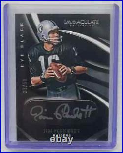 2020 Immaculate Collection Jim Plunkett Eye Black Auto Autograph #37/50 Raiders