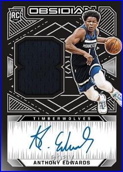 2020 Obsidian Autograph Rookie Patch RC-ANTHONY EDWARDSPanini DUNK Digital card