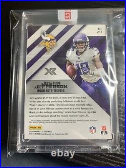 2020 Panini XR Triple Swatch Autographs Justin Jefferson RC #/75 Encased