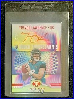 2021 Panini Illusions Trevor Lawrence ROOKIE ENDORSEMENTS /50 RC Red AUTO #RE-1