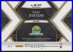 2022-23 Panini Select Gold Prizm GU Patch Autograph Gary Payton #AM-GPY Auto /3