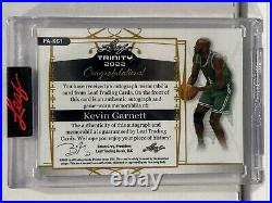 2022 Leaf Trinity Game-Worn Patch Red Kevin Garnett auto/1 #PA-KG1 One-of-One