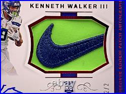 2022 Panini National Treasures Kenneth Walker III Rookie Nike Swoosh Rpa /2