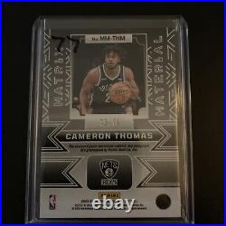 2023-24 Obsidian Cameron Thomas Orange Flood Etch GAME WORN Patch Auto /75