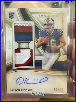 2023 Immaculate #sp-dki Dalton Kincaid Auto Dual Patch Sn/99