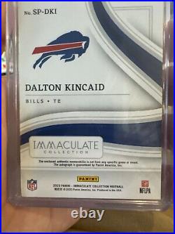 2023 Immaculate #sp-dki Dalton Kincaid Auto Dual Patch Sn/99