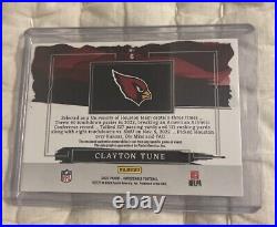 2023 Impeccable Elegance Rookie Patch Auto Clayton Tune 4/5 Arizona Cardinals