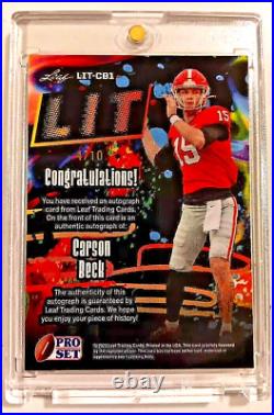 2023 Leaf LIT Carson Beck Autograph Rookie Numbered 4/10 RARE CASE HIT AUTO RC