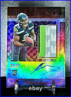 2023 Panini Illusions First Impressions Red Kenneth Walker III RPA Seahawks /99