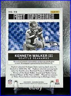 2023 Panini Illusions First Impressions Red Kenneth Walker III RPA Seahawks /99