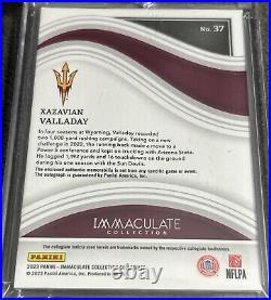 2023 Panini Immaculate Collection Collegiate #37 Xazavian Valladay 1/1 Jersey #