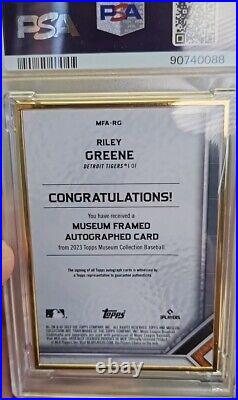 2023 Topps Museum Collection Riley Green Ssp Psa 9 Gold Frame Rc Rookie Auto /10
