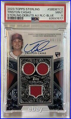 2023 Topps Sterling Debuts Triston Casas #/10 RC Triple Patch Auto