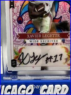 2023 Wild Card 1/1 RC Auto White Joker Pink Holo Prizm Xavier Legette Rookie RC