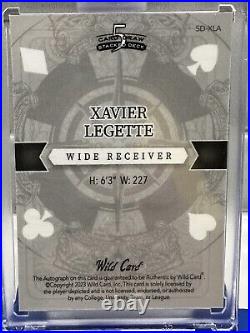 2023 Wild Card 1/1 RC Auto White Joker Pink Holo Prizm Xavier Legette Rookie RC