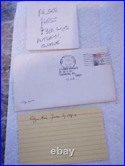 Alger Hess Autograph with Envelope