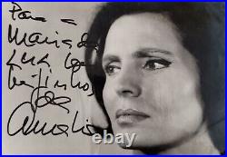 Amália Rodrigues (1920-1999) Fadista portuguesa Foto rara assinada