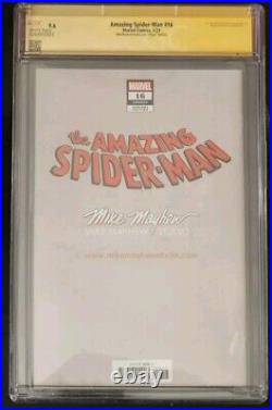 Amazing Spider-Man #16 Signed Mike Mayhew + Poison Ivy & Catwoman Sketch CGC 9.6