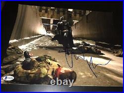 CHRISTIAN BALE SIGNED AUTOGRAPH 11x14 PHOTO BATMAN DARK KNIGHT BECKETT BAS NY H