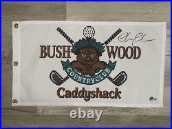 Chevy Chase Signed Caddyshack Bushwood Flag Autographed BAS Authentic