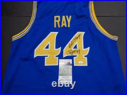 Clifford Ray Golden State Warriors Autographed & Inscribed Custom Basketball Jer