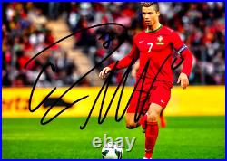 Cristiano Ronaldo Signed (Portugal Soccer Football) Autograph 7x5 inch with COA