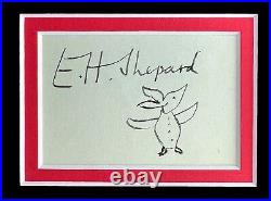 EH Shepard Original Autograph Museum Framed Ready to Display