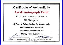 EH Shepard Original Autograph Museum Framed Ready to Display