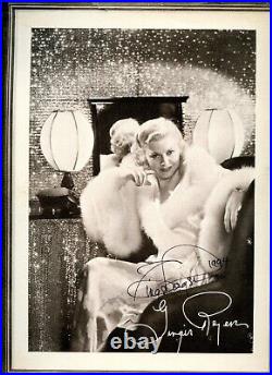 Ginger Rogers d1995 signed autograph auto 9x12 photo Actress Beckett Cert BAS