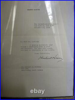 Herbert Hoover Signed Letter JSA LOA