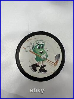 Hockey Puck collection set of 5 pucks autographed hockey puck Mike Eruzioe plus