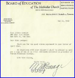 Huston-Tillotson College Matthew Davage Signed TLS Dated 1952