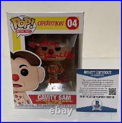 John Spinello Signed Autographed Funko Pop Cavity Sam Operation Beckett COA 6