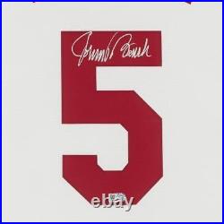 Johnny Bench Reds Signed White Nike Cooperstown Collection Replica Jersey