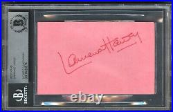 Laurence Harvey signed autograph Vintage 3x5 The Manchurian Candidate BAS Slab