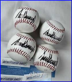 Lot of 4 Donald Trump Signed Autographed Baseballs With COA's