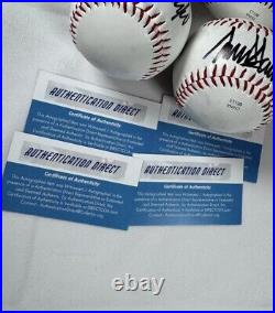 Lot of 4 Donald Trump Signed Autographed Baseballs With COA's