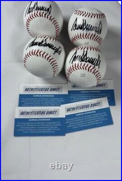 Lot of 4 Donald Trump Signed Autographed Baseballs With COA's