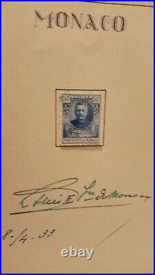 Louis II PRINCE OF MONACO Autograph with COA