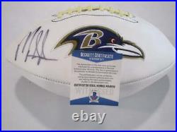 Mark Ingram of the Baltimore Ravens signed autographed logo football Beckett COA