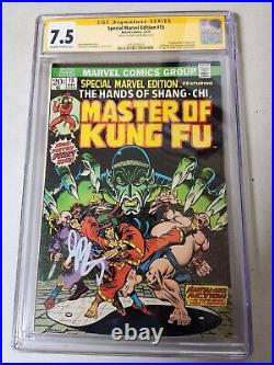 Master of Kung Fu CGC 7.5 SS HTF Jim Starlin Autograph 1st Shang-Chi Key Comic